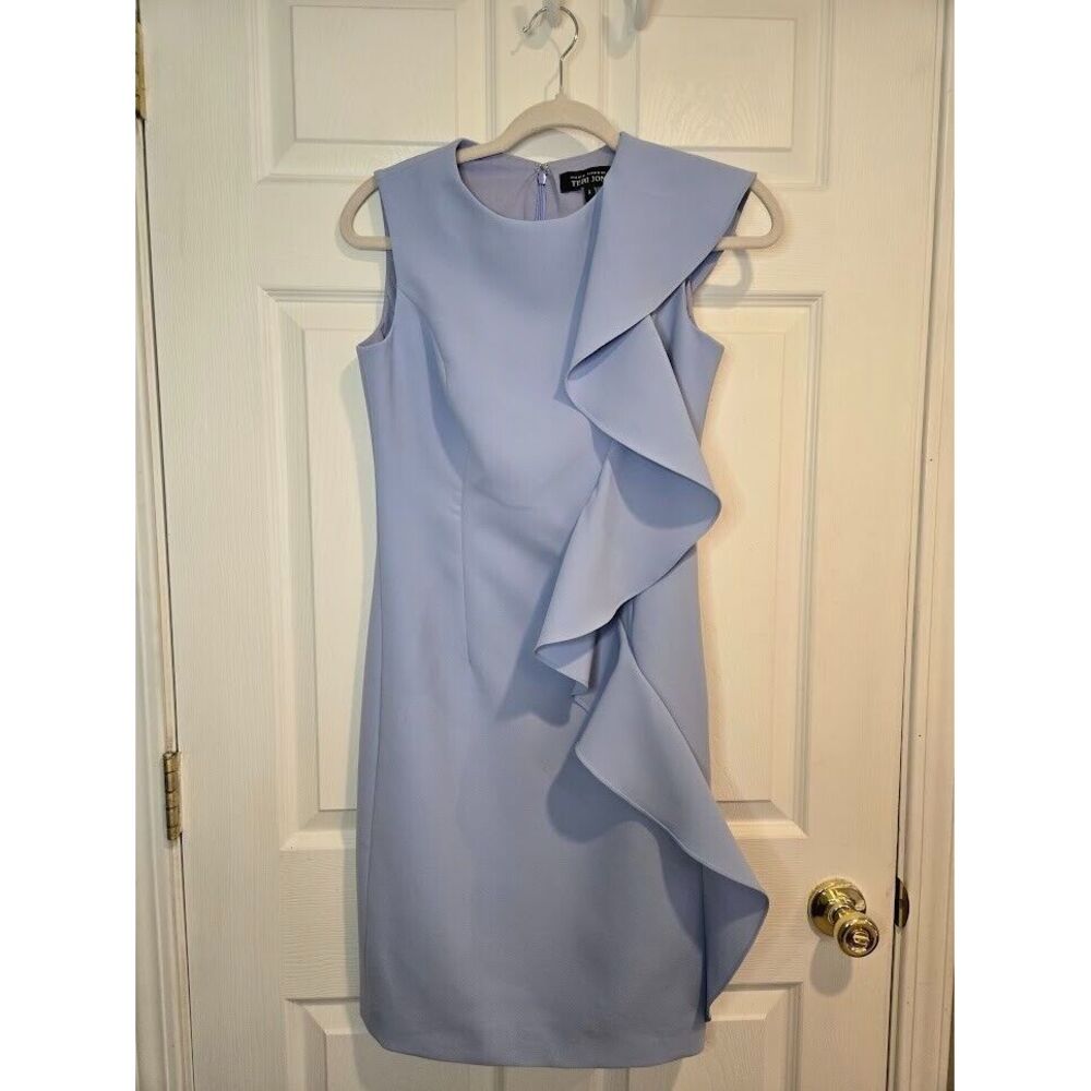 Teri Jon Lavender Ruffle Dress